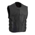 Men's Premium Cowhide Leather Motorcycle Club Vest